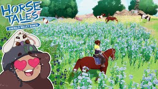 Riding Into a Meadow of WILD HORSES?!  Horse Tales: Emerald Valley Ranch • #1
