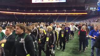 Grand march before individual wrestling final matches
