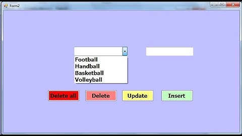 Visual Basic NET: insert, update,delete and delete all items in ComboBox without database