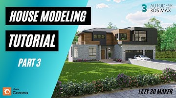 Full House Modeling Tutorial in 3dsMax Part 3 #3dsmax #3dmodeling #3d #3dmodelingtutorial #design3d