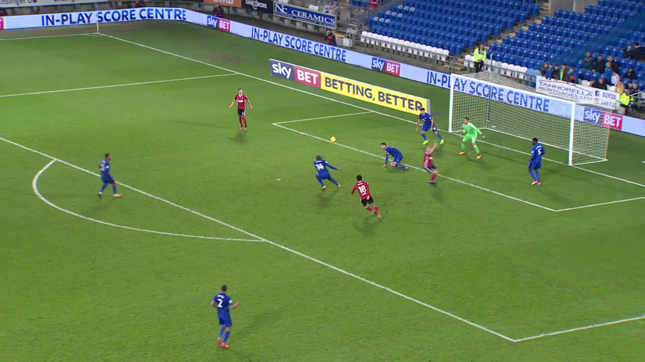 CELINA GOAL v CARDIFF CITY football score
