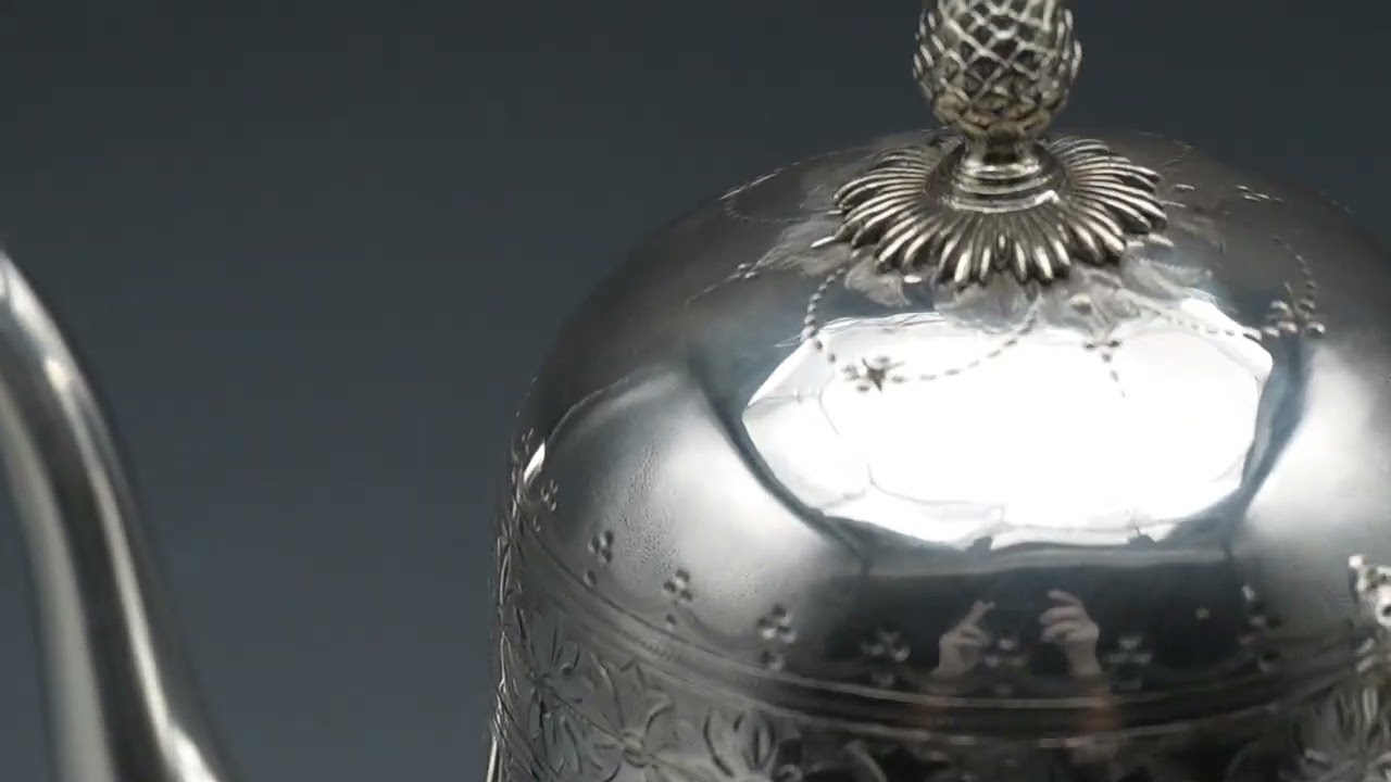 1880年頃 英国アンティーク シルバープレート製 ティーポット メーカー