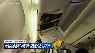 More than 20 people hurt on turbulent Singapore Airlines flight have spinal injuries, hospital says
