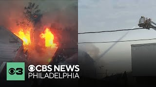 Fire mostly contained after damaging building in Kensington section of Philadelphia