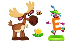 E for Elk | ABC Alphabets With Spellings For Children | How To Spell Words
