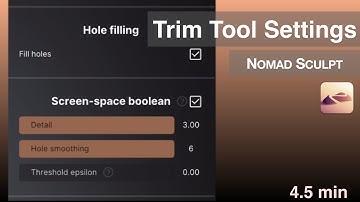 Trim tool settings | Nomad Sculpt