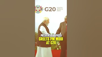 President Ramaphosa Greets PM Modi at G20 Summit