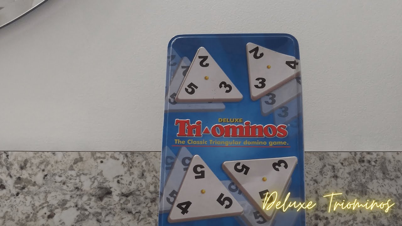 In Hand Review of Pressman Triominos in Tin - YouTube