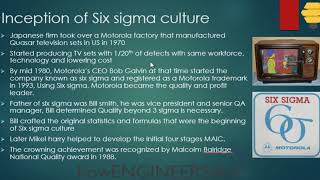 LSSGB|Inception of Six sigma culture|Lean Six Sigma Green belt course for beginners