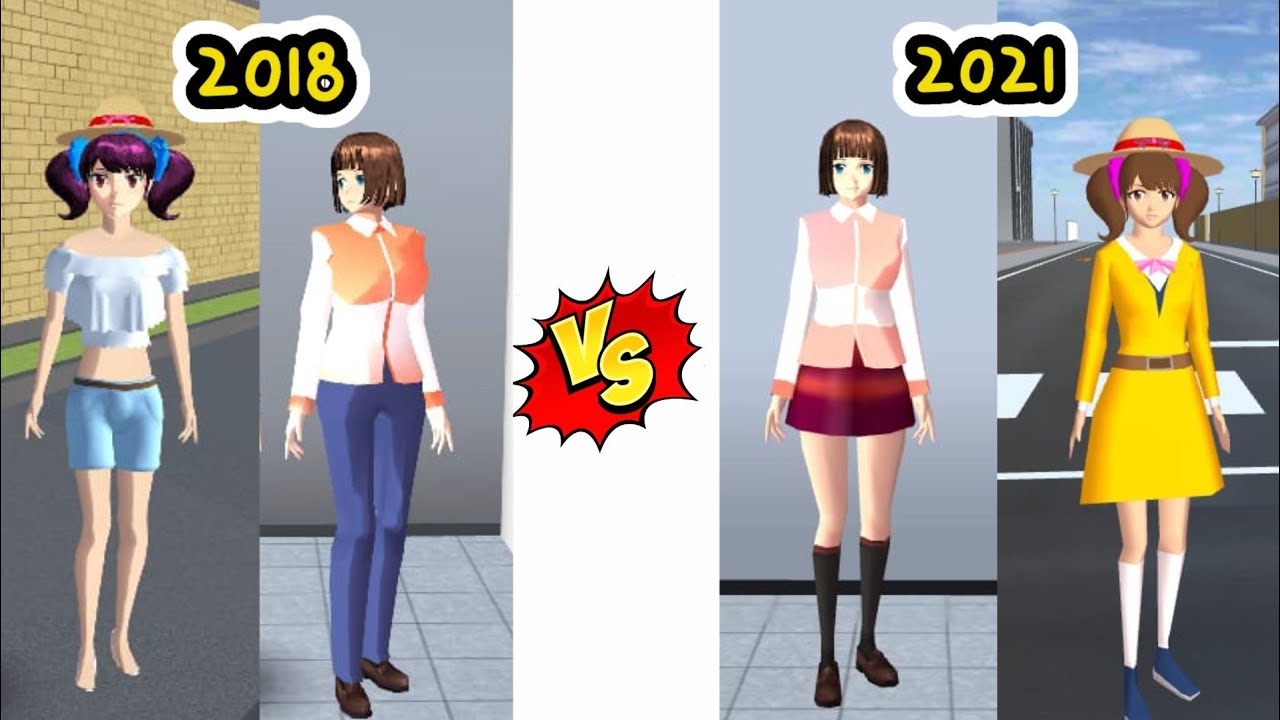 REVOLUSI GAME SAKURA SCHOOL SIMULATOR 2018 Vs 2021 - Old Version 🆚 New Version  #part2