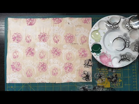 INLOVEARTS... Tutorial - How to make Faux Vintage Wallpaper