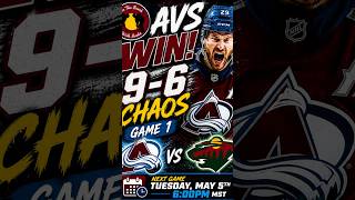 Avs WIN 9–6… Absolute MAYHEM vs Wild 😱 #stanleycupplayoffs   #goavsgo  #hockeyshorts