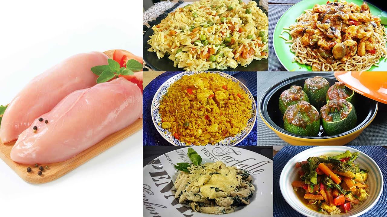 6 recettes équilibrées faciles et rapides avec du  blanc de poulet