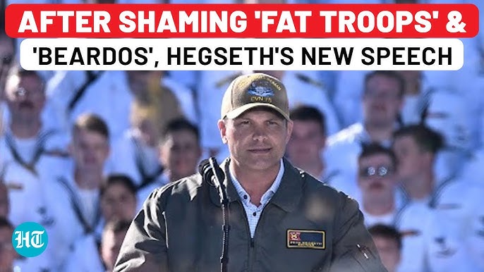 Hegseth's New Speech To Soldiers After Shaming 'Fat Troops & Generals,  Beardos' In US Military| Navy - YouTube