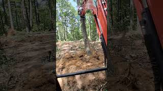 land clearing Kubota kx057#kubota #landclearing #excavator