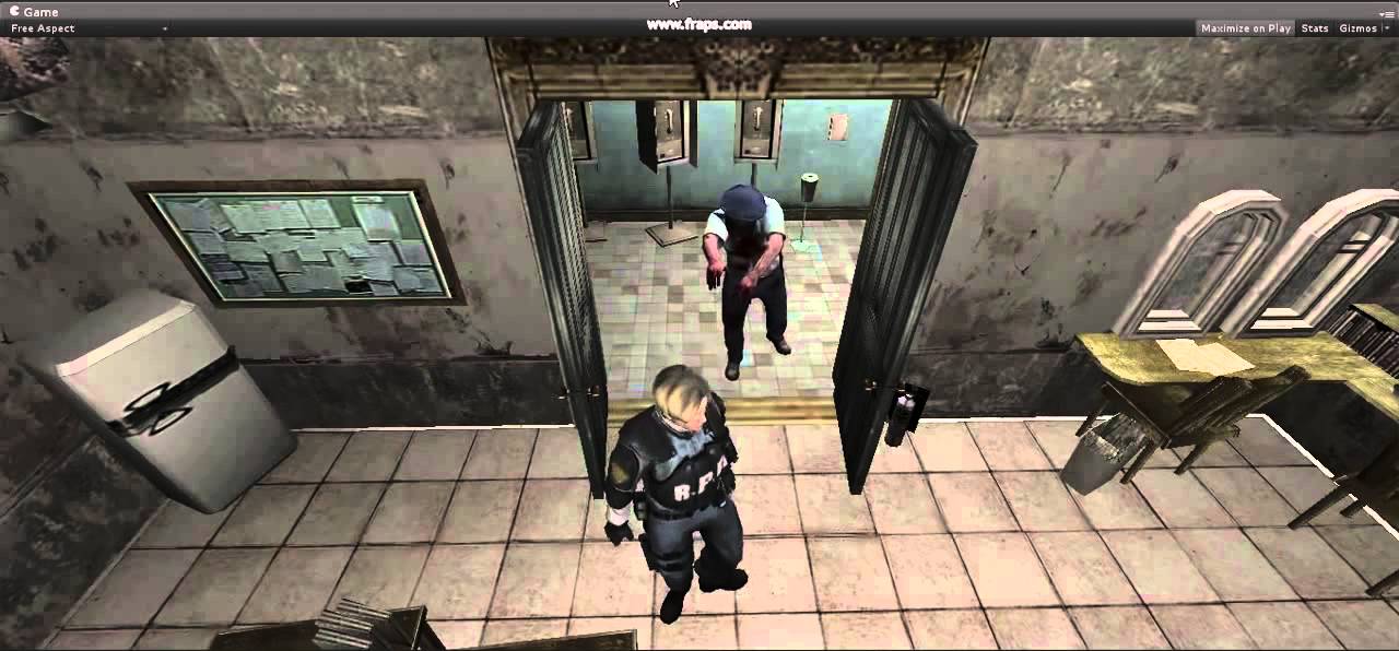 Resident Evil 2 Reborn HD - Тестирование ходьбы зомби Alpha 001