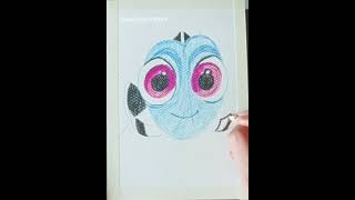 Dory Fish Drawing for kids| Cartoon Drawing # Shorts 168