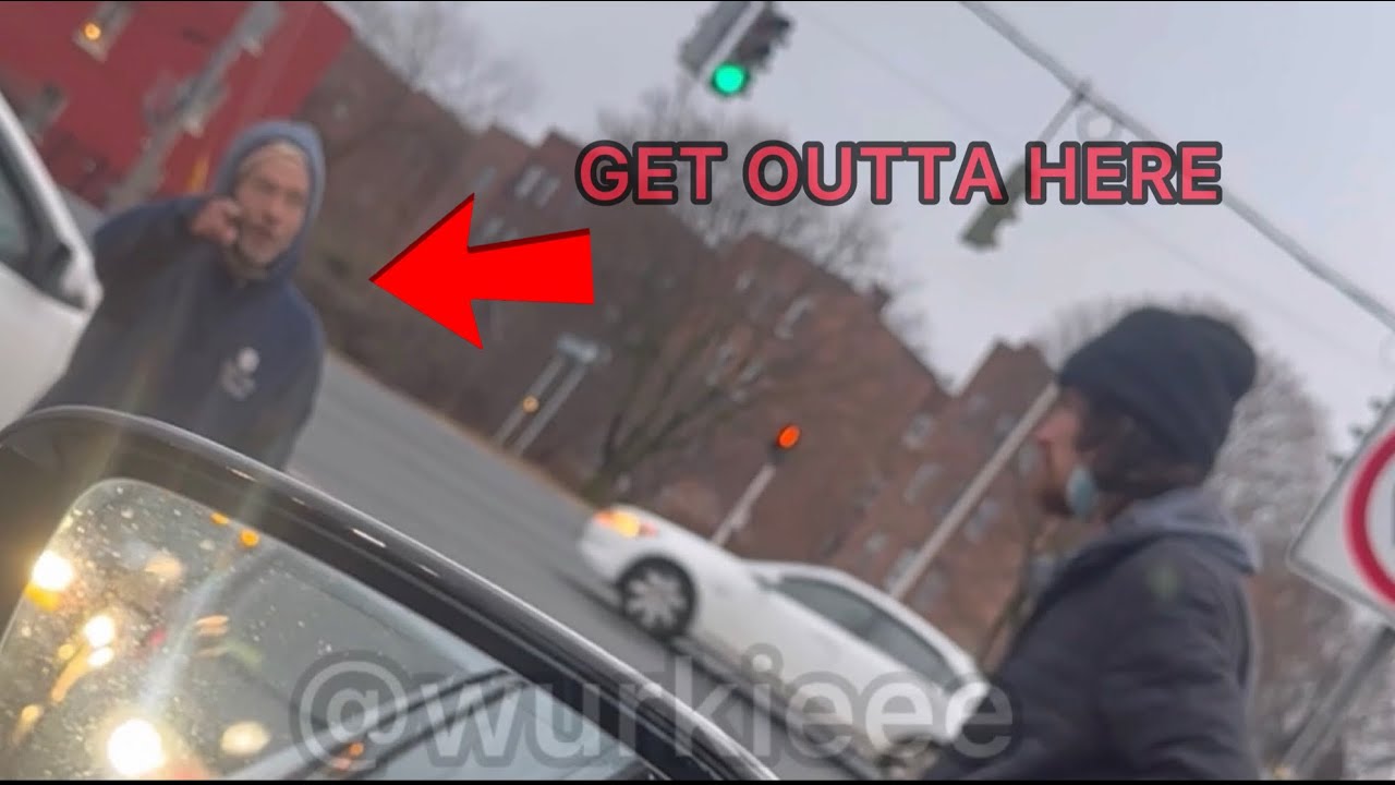 2 homeless man fighting over corner
