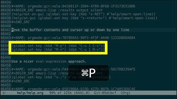Emacs: Move The Buffer Contents And Cursor Up Or Down By One Line