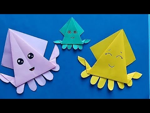 ЗАБАВНЫЕ ОРИГАМИ КАЛЬМАРЫ