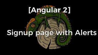 [Angular 2] Signup page with dynamic alert