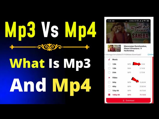 Mp3 Vs Mp4 | Difference Between Mp3 And Mp4 | What Is Mp3 And Mp4 ? class=