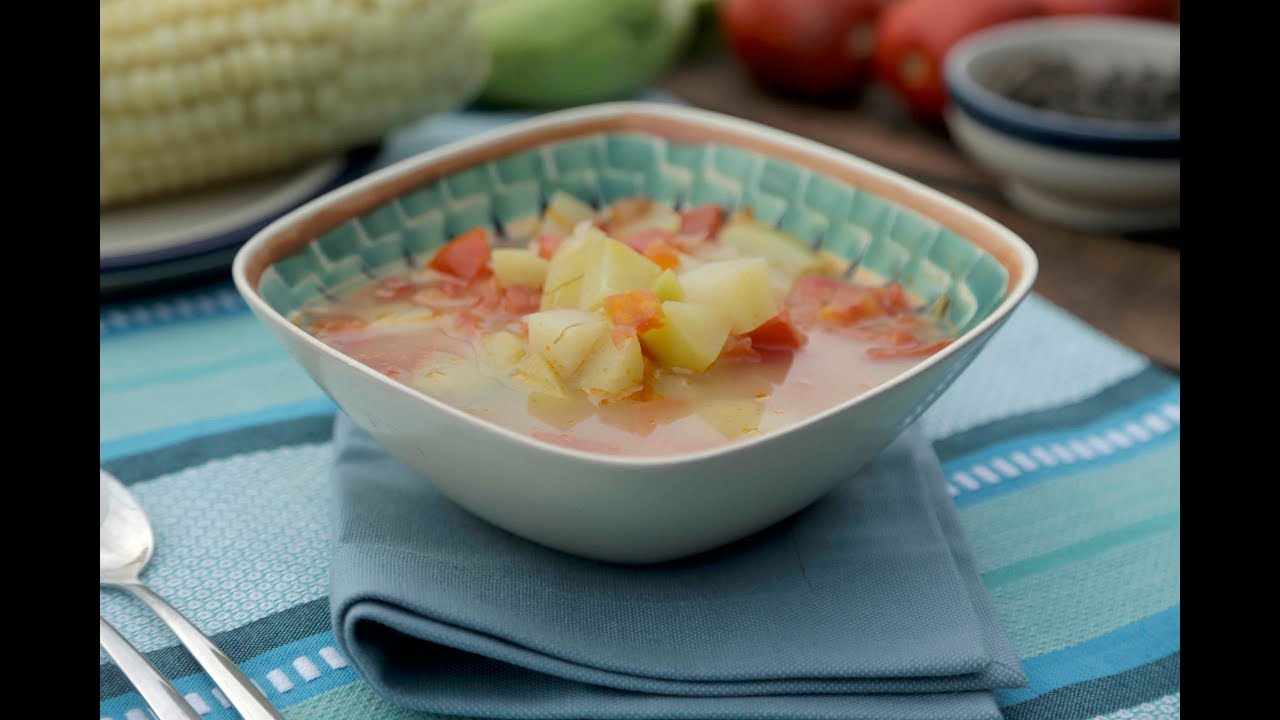 cocina saludable cursos bogota Sopa de elote cacahuacintle con chayote - Cocina con Conexión
