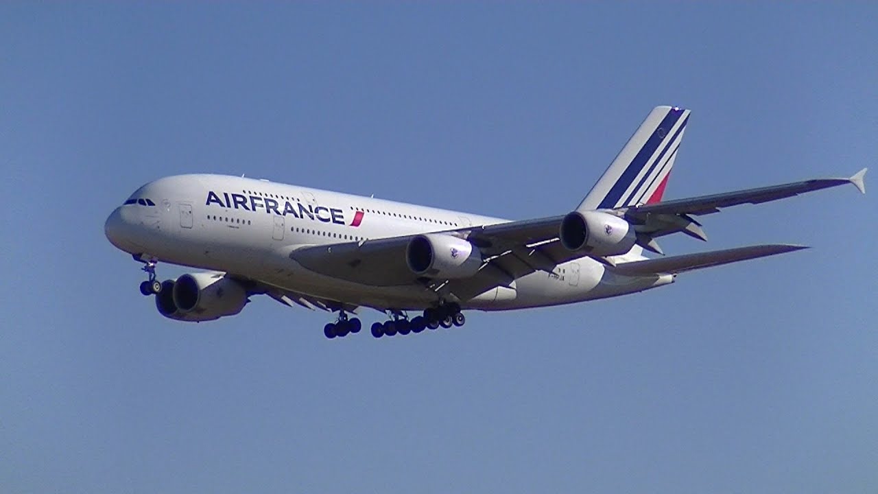Air France Airbus A380 F-HPJA landing @Narita Airport rwy34L