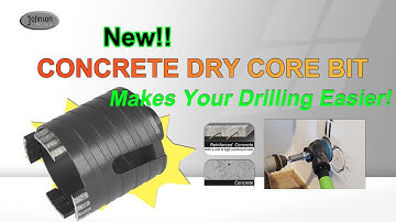 Dry-use concrete core drill bit with diamond turbo segments and threaded drill bit