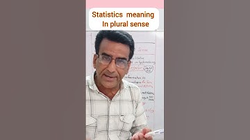 Statistics meaning in plural sense l #commerce l Economics #economics