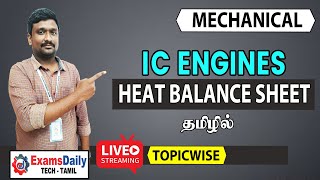 IC Engines:  Heat Balance Sheet  | Mechanical Engineering Important Topic | RRB, SSC, CESE, TNEB AE
