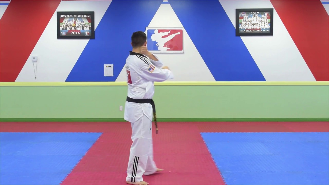 Han Bros Taekwondo Yellow Belt Basic Form #2 - YouTube