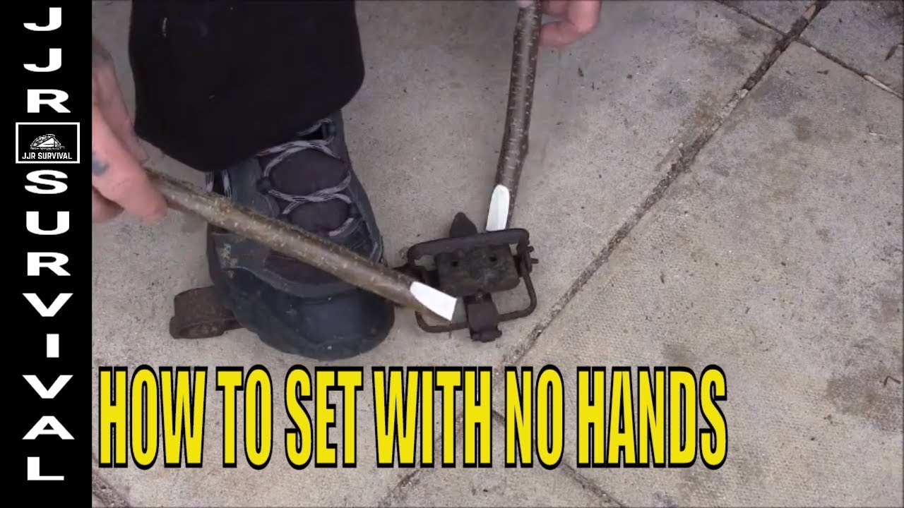HOW TO SET A STEEL TRAP WITH NO HANDS YouTube