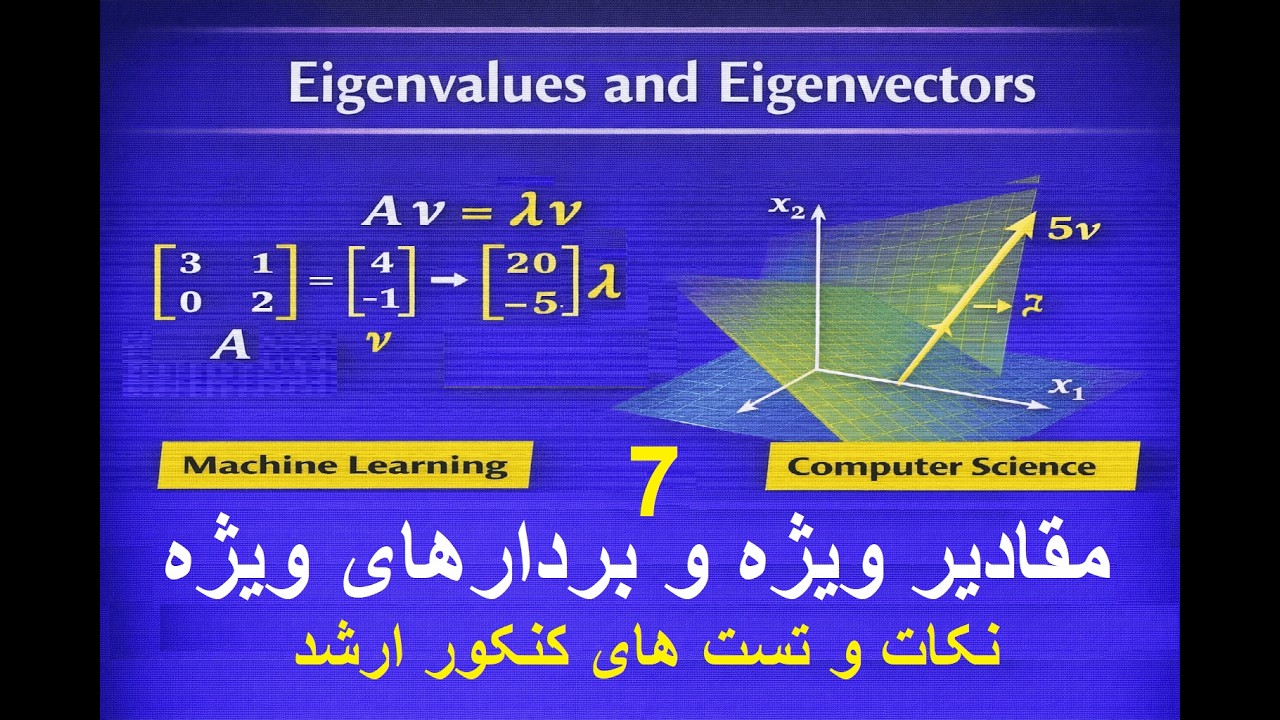 7 - Eigenvalues and Eigenvectors / مقادیر ویژه و بردارهای ویژه | نکات کنکوری و حل تست‌های مهم