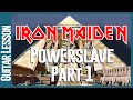 Powerslave By Iron Maiden - Guitar Lesson Tutorial Part 1 Rhythm Guitar