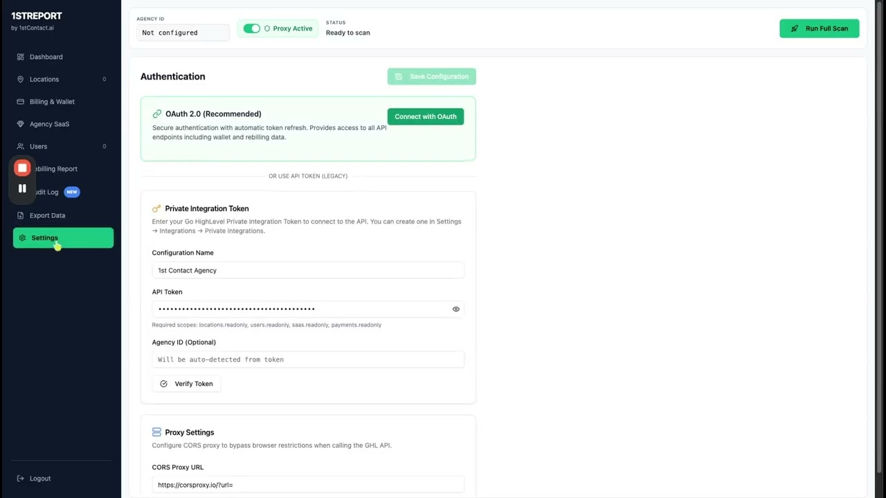 Stop revenue leakage and audit your HighLevel Agency in seconds. Scan every sub-account instantly.