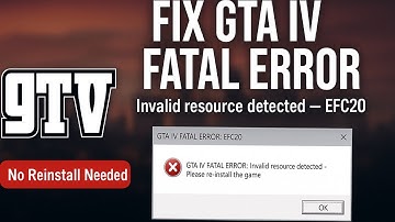 How to Fix GTA IV Fatal Error Invalid Resources Please Reinstall the Game 2025 (Fast & Easy Guide)