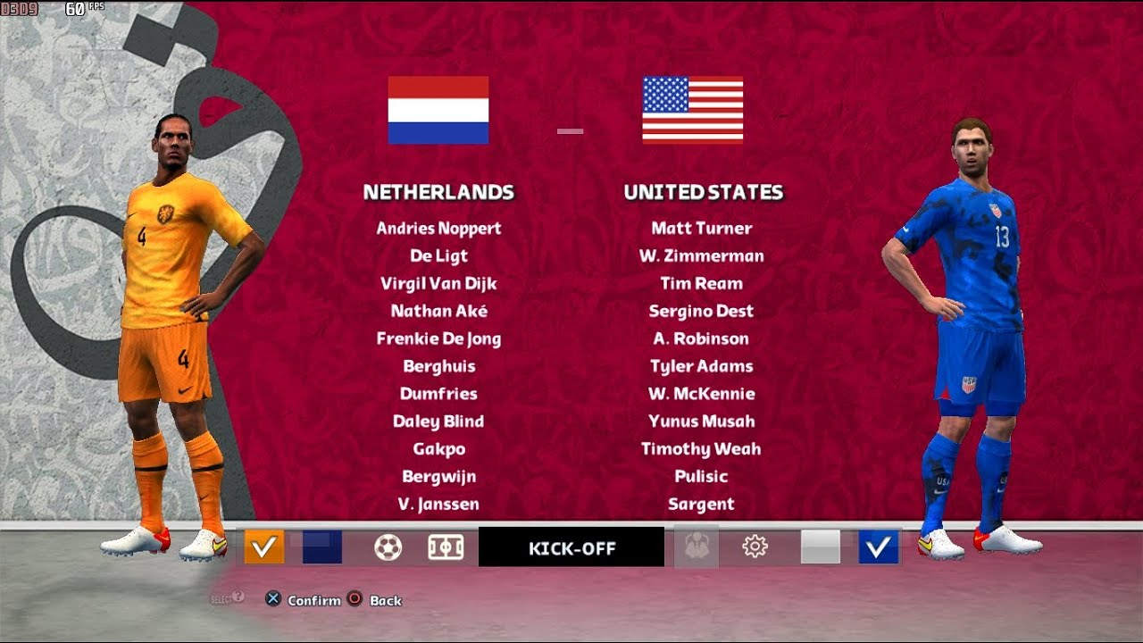 PES 2013 FULL MATCH NETHERLANDS VS USA | FIFA WORLD CUP QATAR 2022 | ROUND OF 16