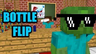 Monster School : BOTTLE FLIP CHALLENGE - Minecraft Animation