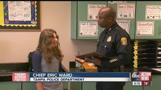 11-year-old Annabelle Sanders called 911 and hid her brother in a bathroom as a burglar broke in