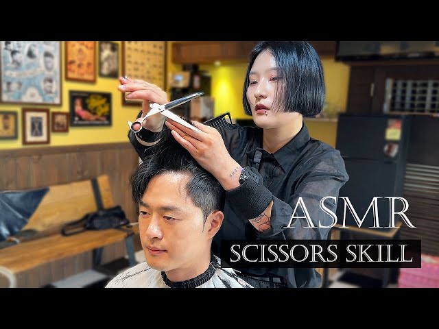 ASMR Perfect Haircut Completed with Dazzling Scissors Techniques (Members Only, NO AD)