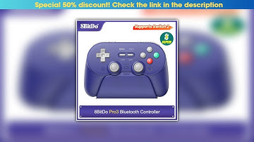 Slide 8BitDo - Pro 3 Bluetooth Controller for Nintendo Switch 1/2,PC,Windows, Apple, SteamOS, Andro