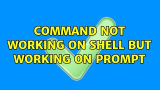 Command not working on shell but working on prompt