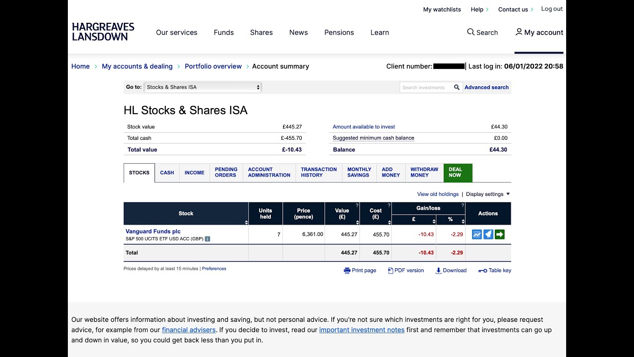 INVESTING in the VANGUARD S&P 500 for the First Time HARGREAVES