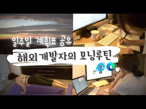 개발자 브이로그, 새벽형 인간 모닝루틴 및 일주일 계획표 공유, 마이크로소프트사와 회의 등, 프론트엔드 개발자로 살아가기 ❤️