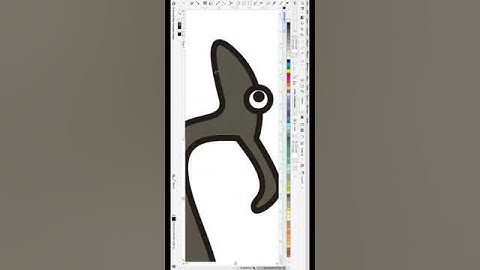 drawing vector cartoon parasaurlophus using coreldraw #shorts