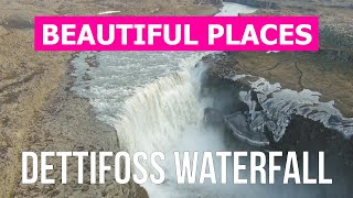 Dettifoss waterfall from drone | 4k video | Iceland, Dettifoss waterfall from above by Beautiful Places 24 views 2 months ago 1 minute, 28 seconds