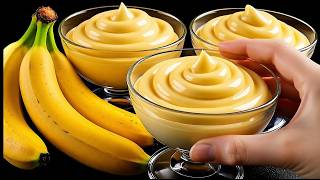 Banana mousse dessert IN just 5 mINutes! The best Italian dessert I have ever eaten!