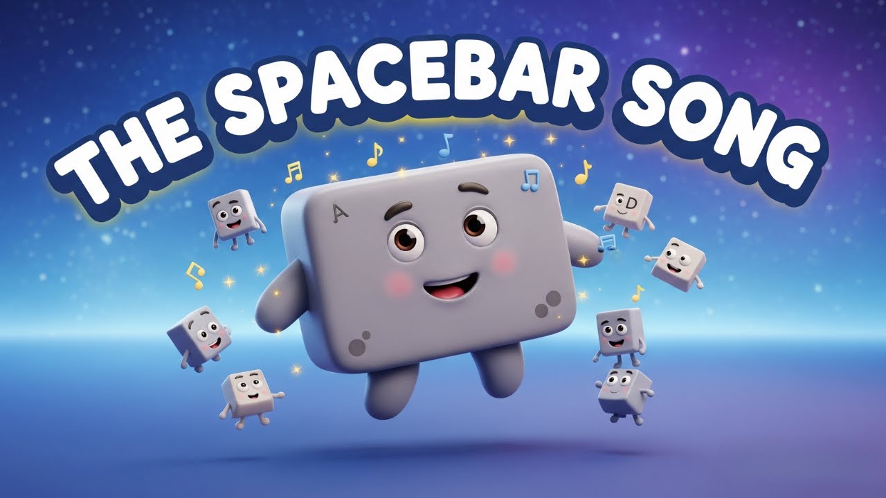 The Spacebar Song 🎵✨ | Biuda Kids Keyboard Fun!