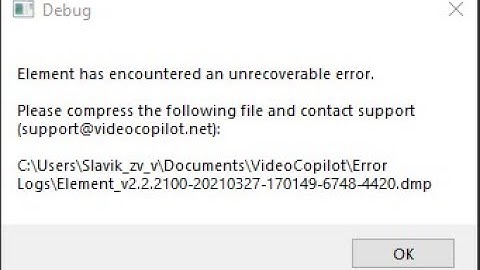 ЯК ВИРІШИТИ ПОМИЛКУ | Debug | Element has encountered an unrecoverable error| ???